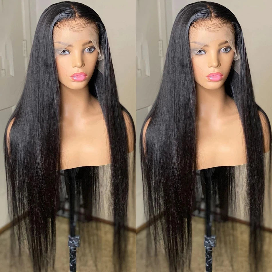 Human Hair Wig Pre Plucked Bone Straight Human Hair Wig For Women Lace Wig