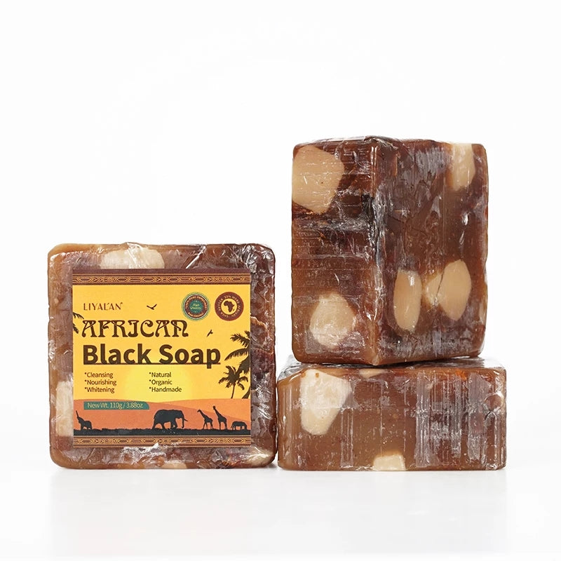 Black Soap With Organic Shea Butter Anti Rebelles Treatment Acne Moisturizing SkinCare