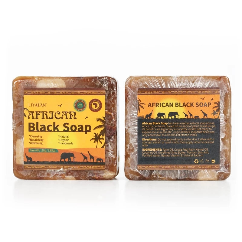 Black Soap With Organic Shea Butter Anti Rebelles Treatment Acne Moisturizing SkinCare