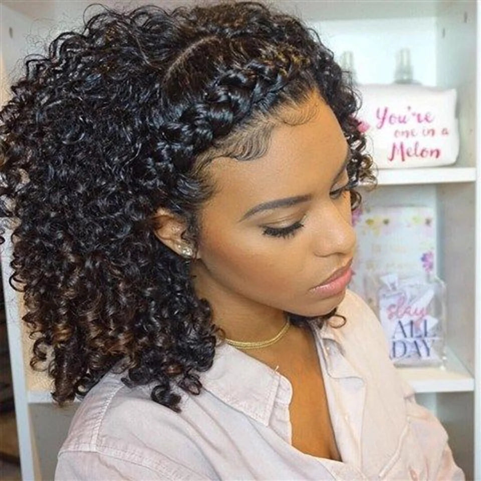 Afro Kinky Curly Hair Ombre Human Hair Wig