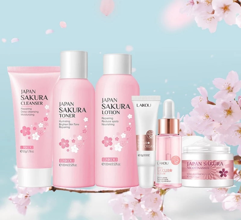 6Pcs Face Skin Care Set Moisturizing Repairing Anti-Aging Anti-Wrinkle Whitening Face cream