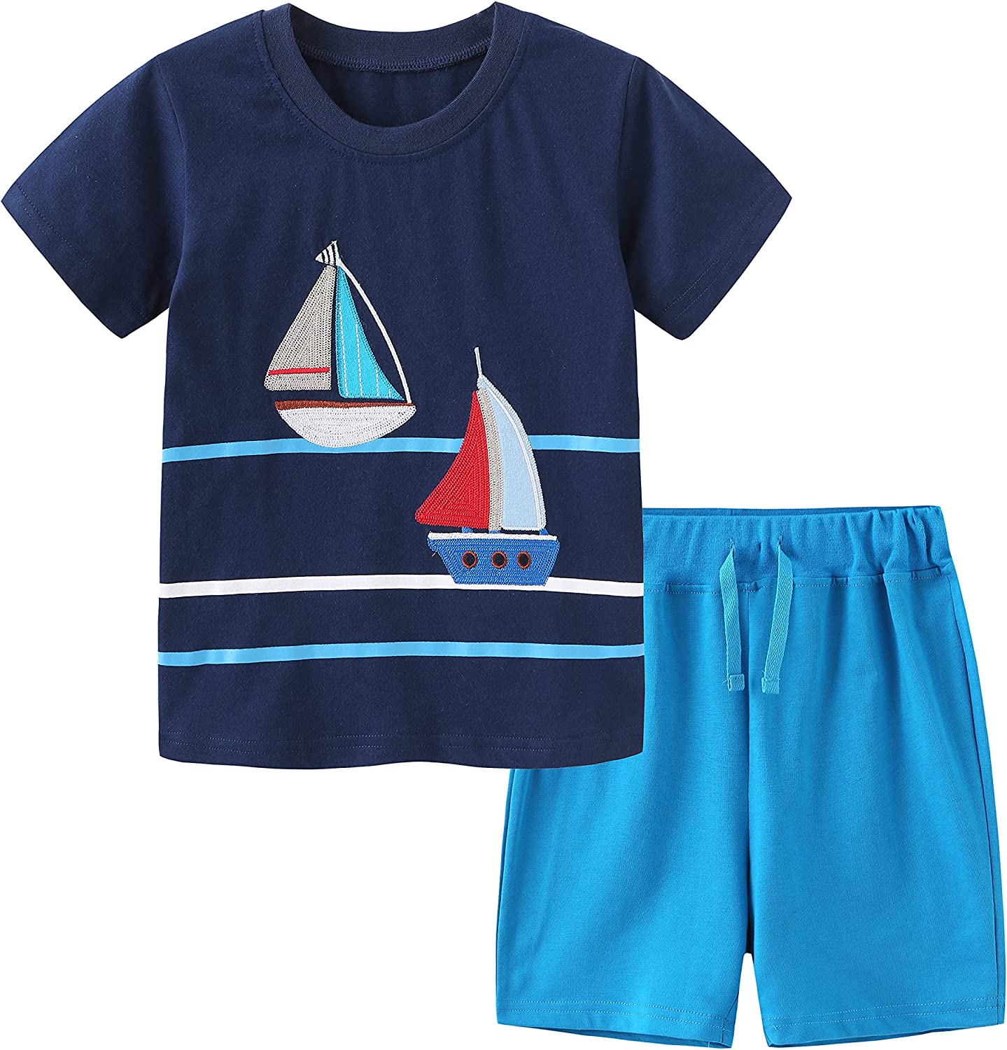 Summer Boys Clothing Sets Short Sleeve Tees + Shorts Outfits Cotton Hot Selling Suits