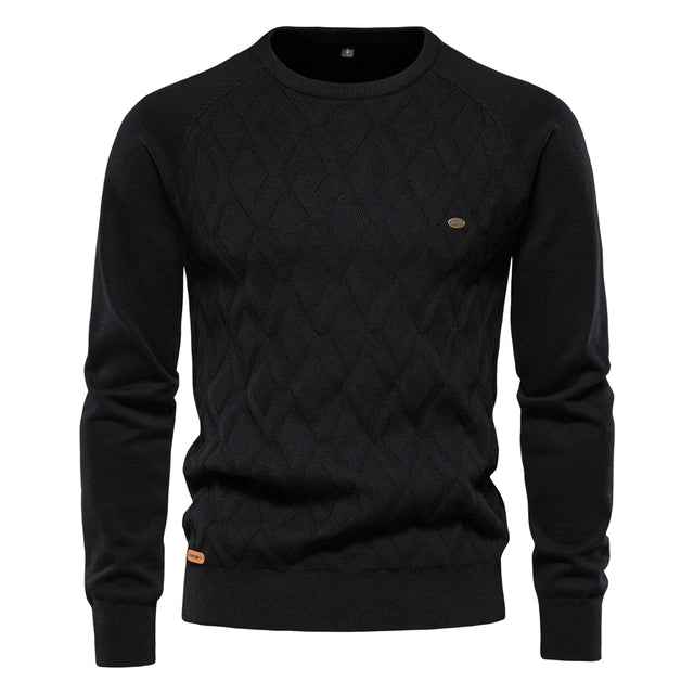 Men Sweaters Solid Color O-neck Long sleeve Knitted Male Pullover Winter Fashion New Warm Sweaters for Men