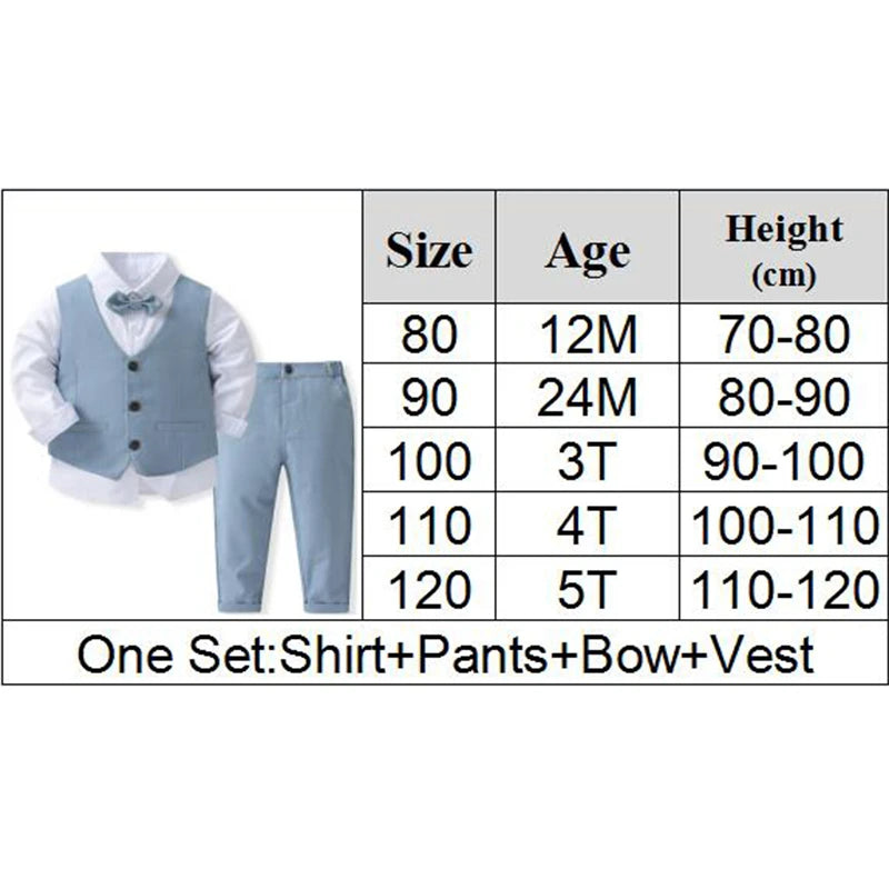 Children Spring Autumn Boutique Clothing Set Solid Vest Suit Kids Cotton Formal Wears