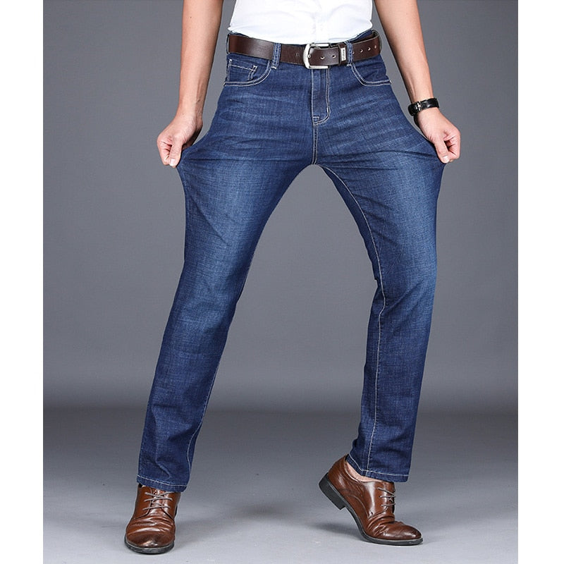 men trousers baggy jeans fashion stretch biker jeans big size