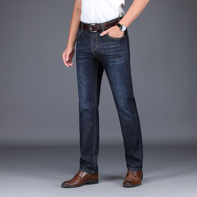 men trousers baggy jeans fashion stretch biker jeans big size
