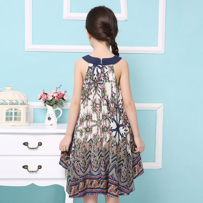 Girls Beach Dress For Holiday Kids Print Dresses