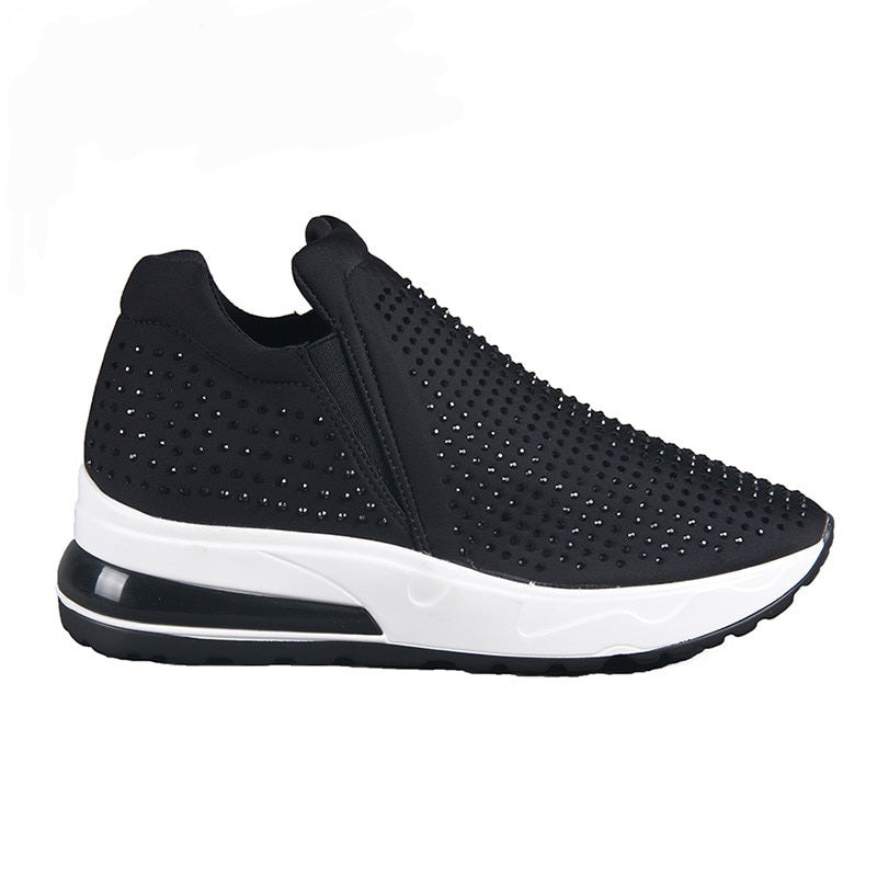 Leather Insole Women Sneakers Blingbling Platform Mesh Shoes