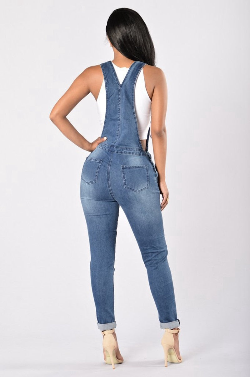 Womens Denim Jumpsuits Overalls Sexy Jeans