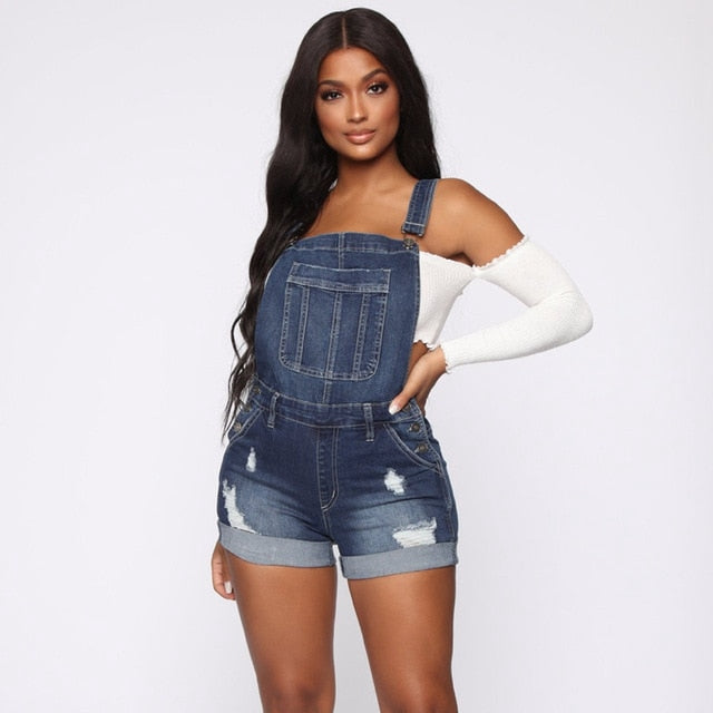Women's Short denim jumpsuit