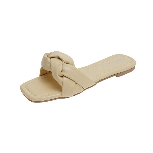 Fashion Flats Open Toe Slippers Slides
