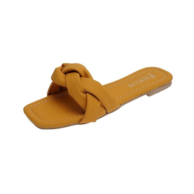Fashion Flats Open Toe Slippers Slides