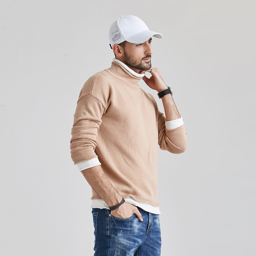 Casual Knitted Cotton Striped Sweaters Fashion O-Neck Sweater