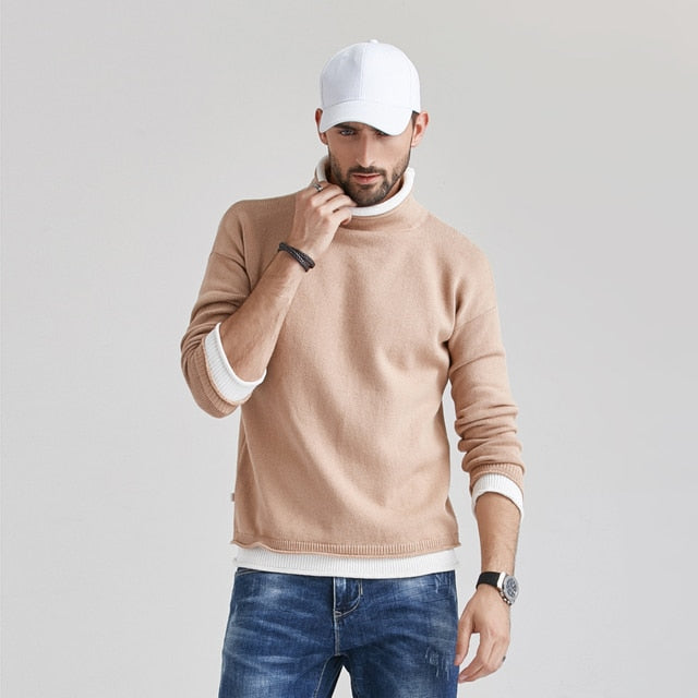 Casual Knitted Cotton Striped Sweaters Fashion O-Neck Sweater