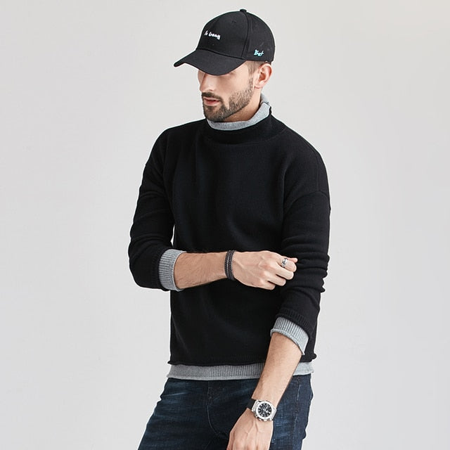 Casual Knitted Cotton Striped Sweaters Fashion O-Neck Sweater