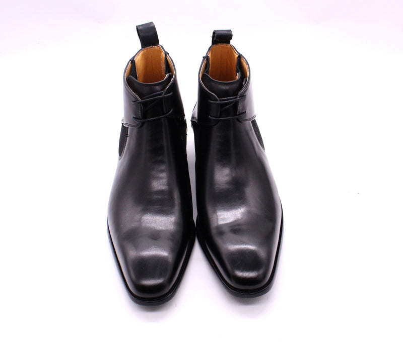 Mens Ankle Boots Genuine Leather Handmade Brown Chelsea Boots
