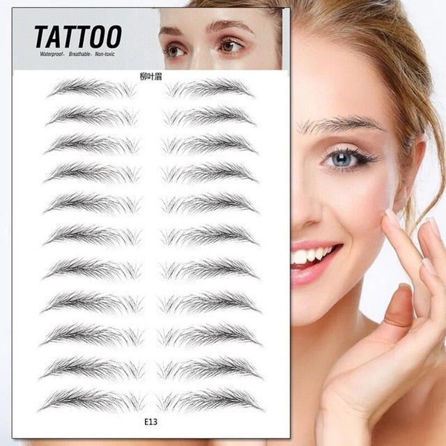 Makeup Waterproof Eyebrow Tattoo Sticker