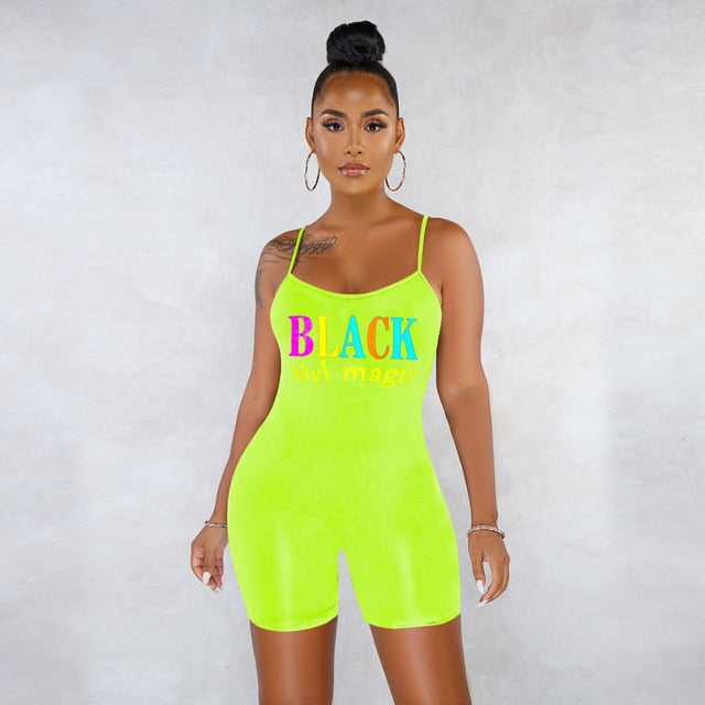 Women Clothes Body Suit Biker Shorts Overalls Playsuit