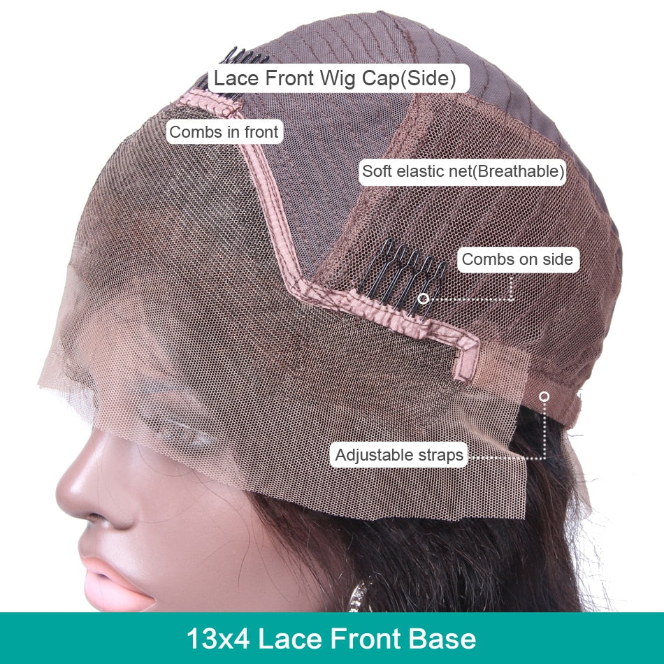 13x4 High Quality Human Hair Indian Remy Lace Front Wig Bob With Baby Hair 150%