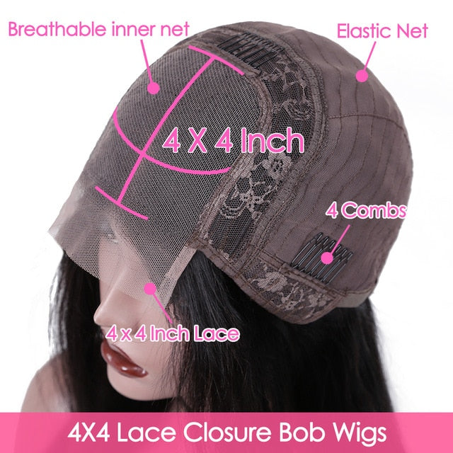 Brazilian Straight Lace Front Human Hair Wig