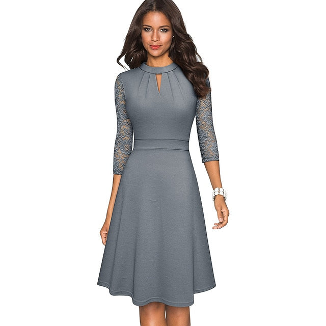 Formal Stretch Pencil work Bodycon Pocket Dress