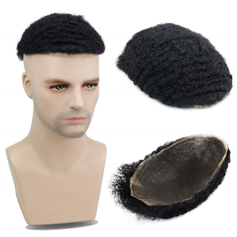 Full Siwss Lace Hairpiece for Men 100% Virgin Human hair #1
