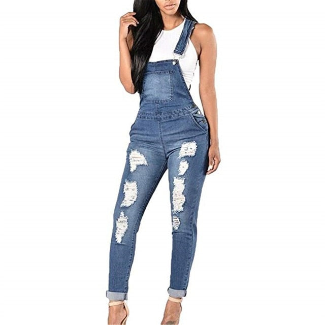 Womens Denim Jumpsuits Overalls Sexy Jeans