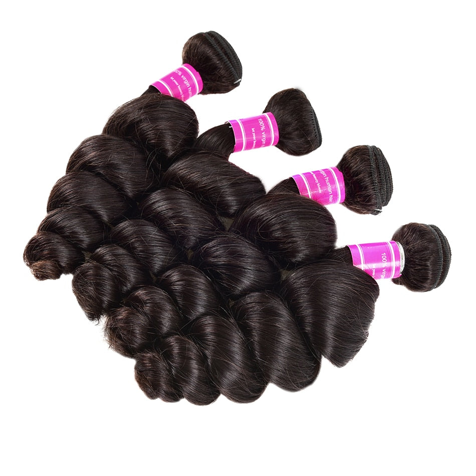 20Pcs Loose wave Hair Bundles Virgin Human Hair Extensions Brazilian
