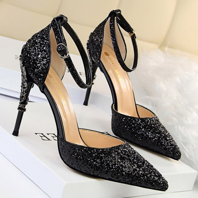 Woman Pumps Sequins High Heels Women Shoes Fashion Ladies Shoes