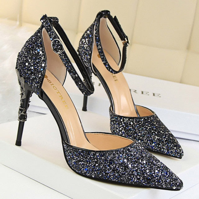 Woman Pumps Sequins High Heels Women Shoes Fashion Ladies Shoes