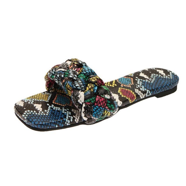 Women Weave Slippers Flat Shoes Fashion Leisure Shoes