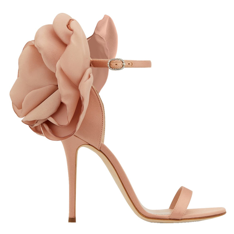 Women High Heels Shoes Silks Satins Party Buckle Shoes