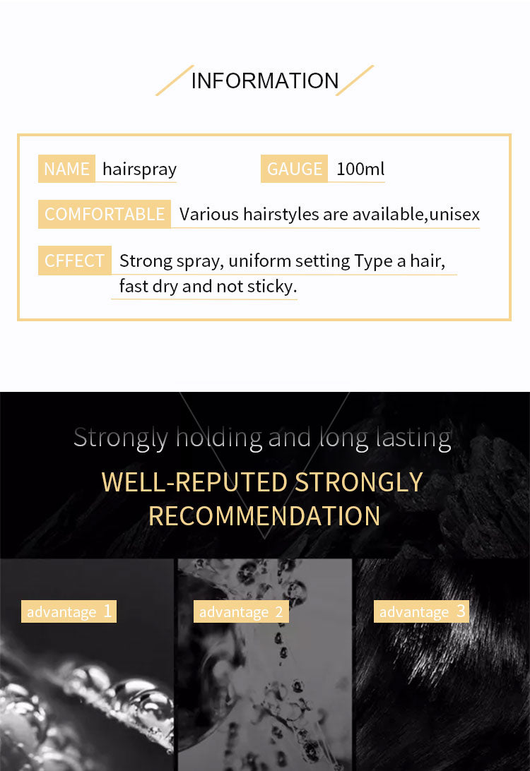 Hair Fiber Hold Spray 100 ml New Style Hair Thickening Spray Mist