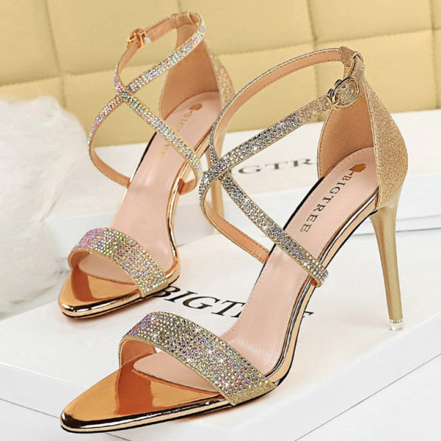 High Heels Rhinestone Women Sandals