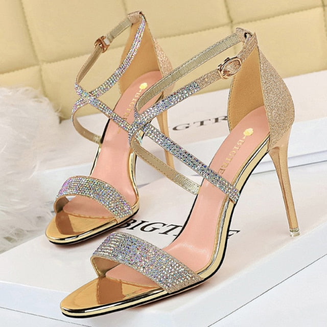 High Heels Rhinestone Women Sandals