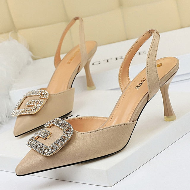 Shoes Metal Rhinestones Kitten Heels Suede High Heels Wedding Shoes