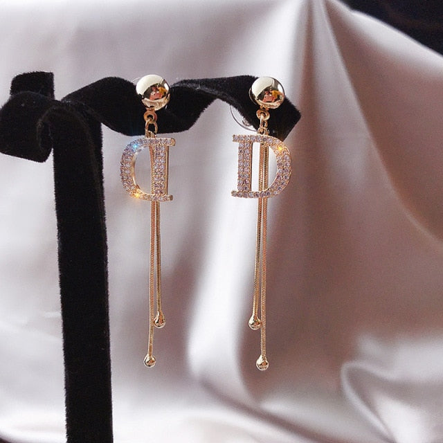 Exaggerated Rhinestone Shiny Circle Hoop Earrings Large Round Earrings