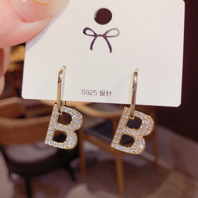 Exaggerated Rhinestone Shiny Circle Hoop Earrings Large Round Earrings