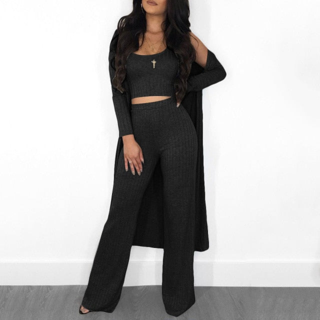 3 piece set women winter long sleeve