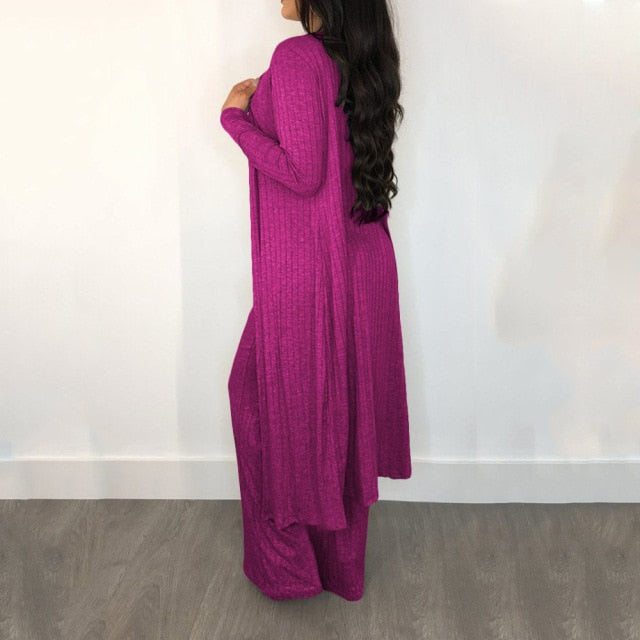 3 piece set women winter long sleeve