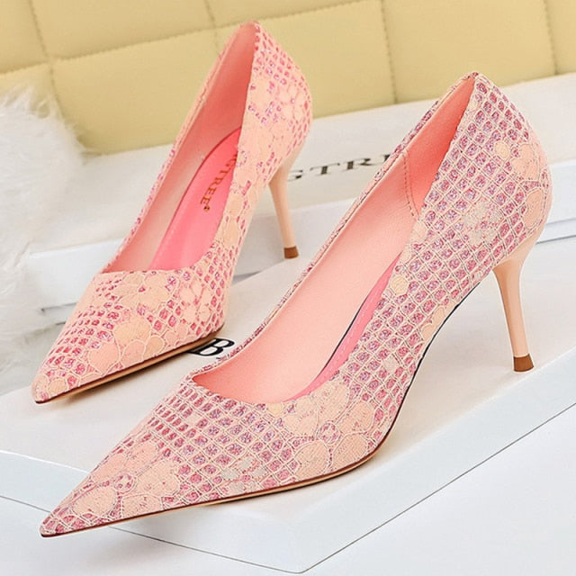 Fashion Women Pumps Sequin Cloth Pumps Women Shoes
