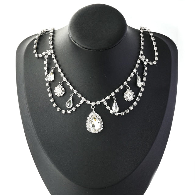 Sparkling Rhinestone Sexy Lady Pendant Necklace