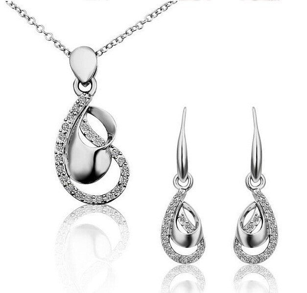 gold-color Necklace Bracelet Earring Ring Fashion Jewelry Set