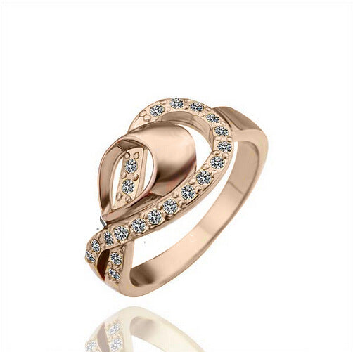 gold-color Necklace Bracelet Earring Ring Fashion Jewelry Set