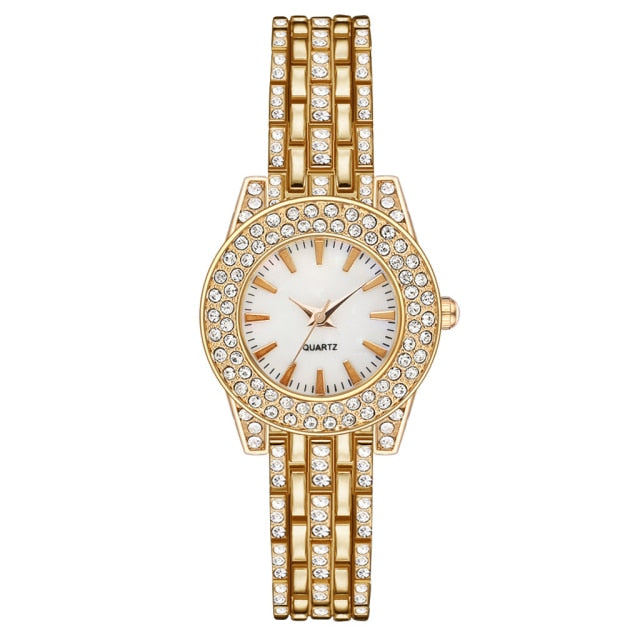 Women Rhinestone Quartz Bracelet Watches