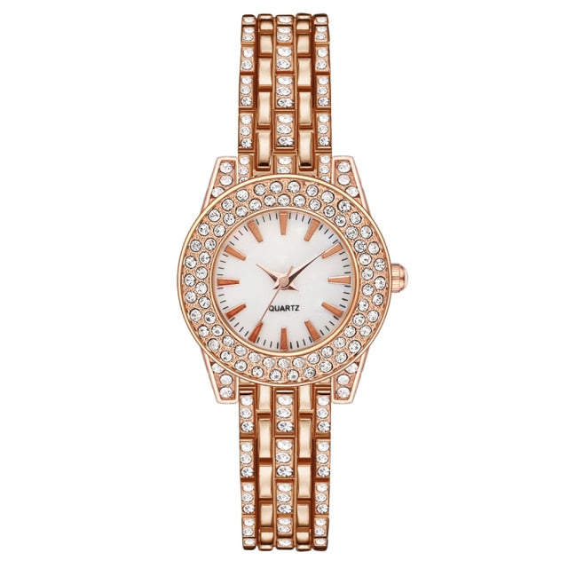 Women Rhinestone Quartz Bracelet Watches