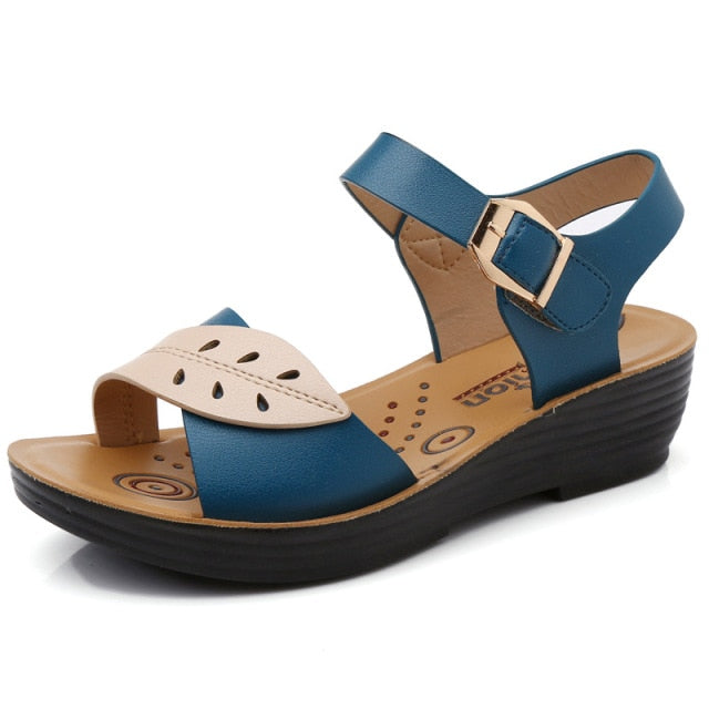 Summer Mother Shoes Flat Sandals Mixed Colors Fashion Sandals comfortable Shoes