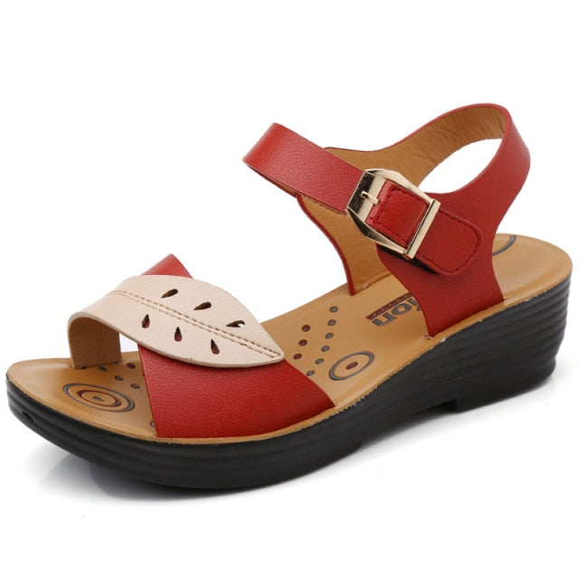 Summer Mother Shoes Flat Sandals Mixed Colors Fashion Sandals comfortable Shoes