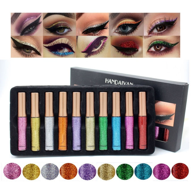 Makeup Set Series Eyeshadow Cream Matte Glitter Eyeliner Lip Gloss Liquid Lipstick
