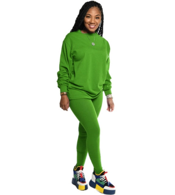 10pcs Women Two Piece Set Long Sleeve Outfits